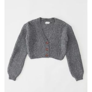 UO Lolli Cable Knit Cropped Cardigan